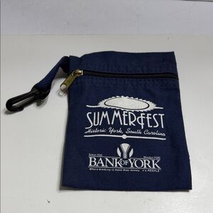 Summerfest Historic York, South Carolina Navy Blue Pouch